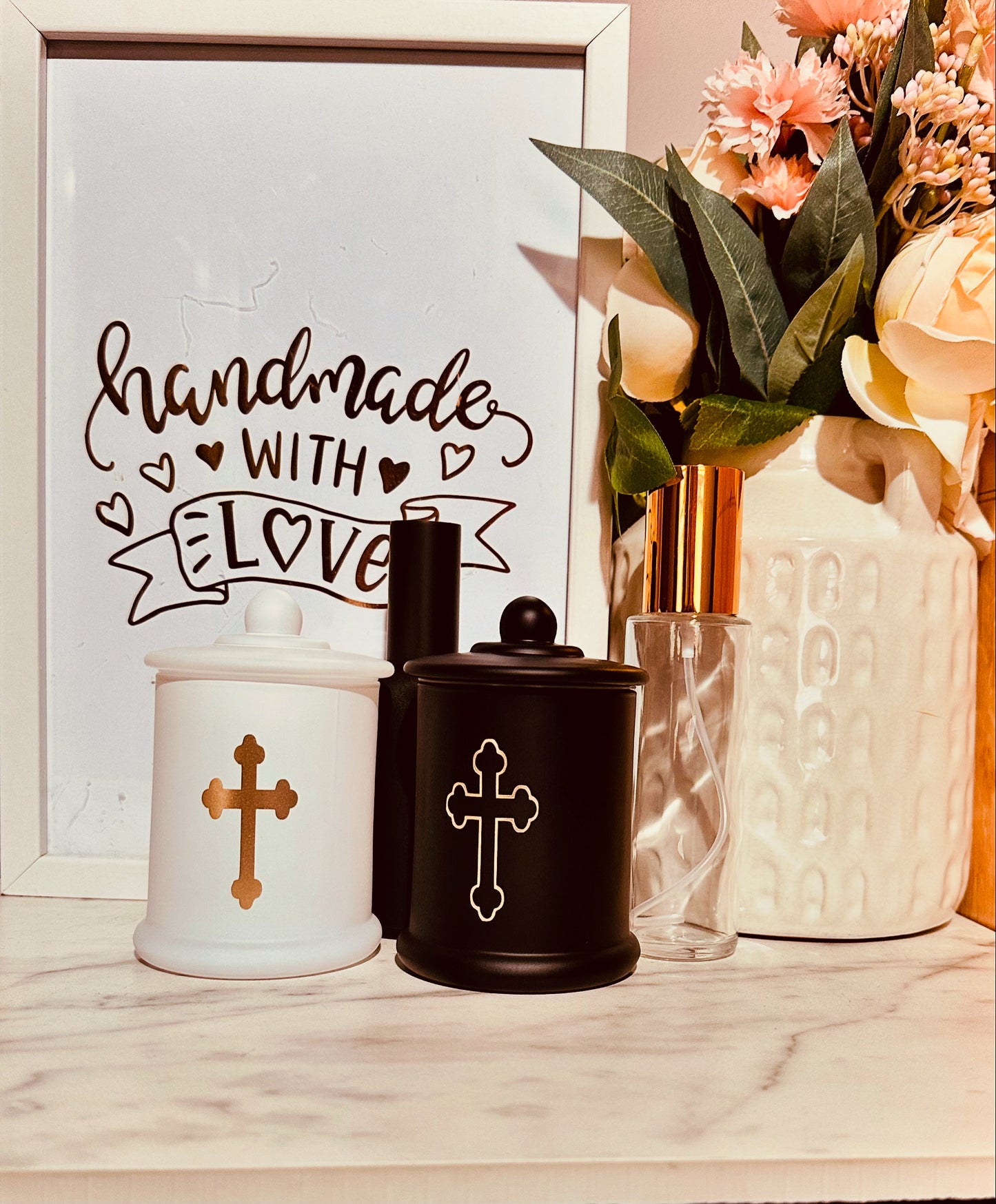 Orthodox Cross candle jars