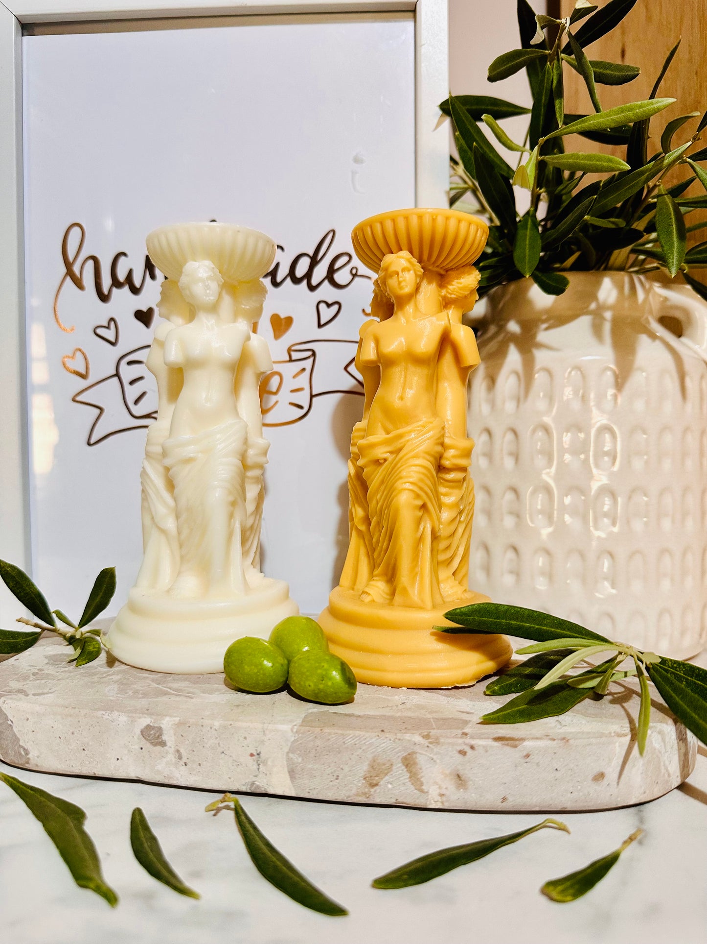 Athena Goddess Statue Candle